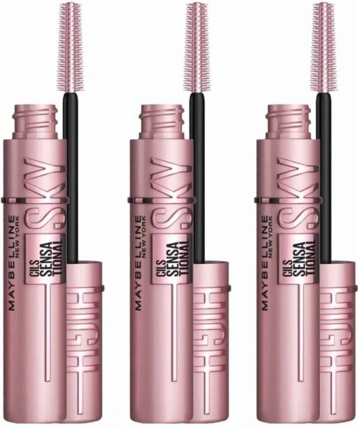 3x Maybelline Lash Sensational Sky High Mascara Very Black - Zwart -Bekende Cosmetica Winkel 1001x1200 4