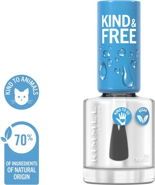 Rimmel London KIND & FREE Vegan Nagellak - 150 Top Coat -Bekende Cosmetica Winkel