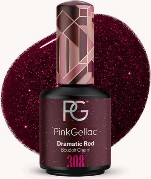 Pink Gellac - Dramatic Red - Gellak - Vegan - Rood - Shimmer Finish - 15 Ml -Bekende Cosmetica Winkel 1010x1200 1