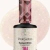 Pink Gellac - Radiant White - Gellak - Vegan - Wit - Glitter Finish - 15 Ml -Bekende Cosmetica Winkel 1010x1200