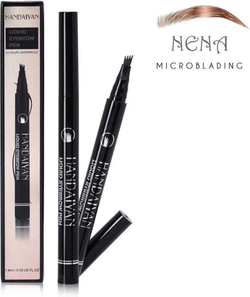 Wenkbrauw Microblade Pen - Tattoo - BRUIN 03 - Watervaste Microblading Wenkbrauwpen - Eyebrow Tattoo Pen - Make Up - 4 Punts Pen -Bekende Cosmetica Winkel 1012x1200 9