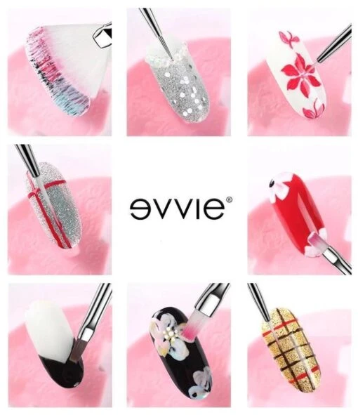 Evvie 20 Delige Nail Art Set - 15 Nailart Penselen En 5 Dotting Tools - Roze -Bekende Cosmetica Winkel 1036x1200 1