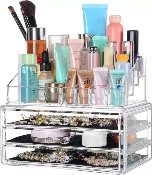 Confibel - Make-up Organizer - Cosmetica Organizer - Verstelbare Lades - Sieraden/Make-up - Cosmetica Opbergdoos - Transparant -Bekende Cosmetica Winkel 1043x1200 8