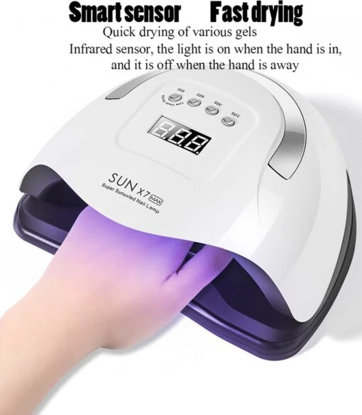 Professionele 180W LED Nageldroger Lamp - Gel Nagel Droger - 180W De Sterkste Nagellamp Op De Markt - Geschikt Voor Elke Nagel, Sneller Droger Voor Gel Polish Nail Apparatuur Automatische Sensor Nail Art Gereedschap Voor Vingernagel En Teennagel -Bekende Cosmetica Winkel 1046x1200 1