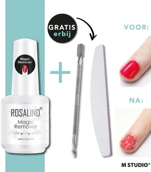 Rosalind Gellak Remover - 15ml - Met Nagelvijl En Bokkenpootje -Bekende Cosmetica Winkel