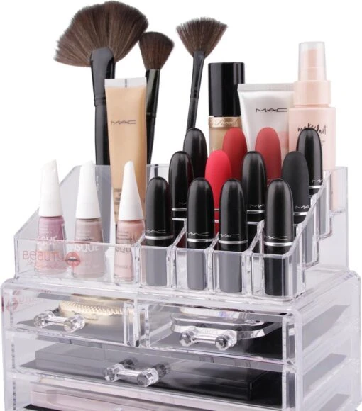 Beauty Attraction Make Up Organizer – Opbergdoos – Nagellak – Organizer 22 X 2,12 X 5,8 CM – 24 X 15 X 11 CM – Transparant -Bekende Cosmetica Winkel 1055x1200 6