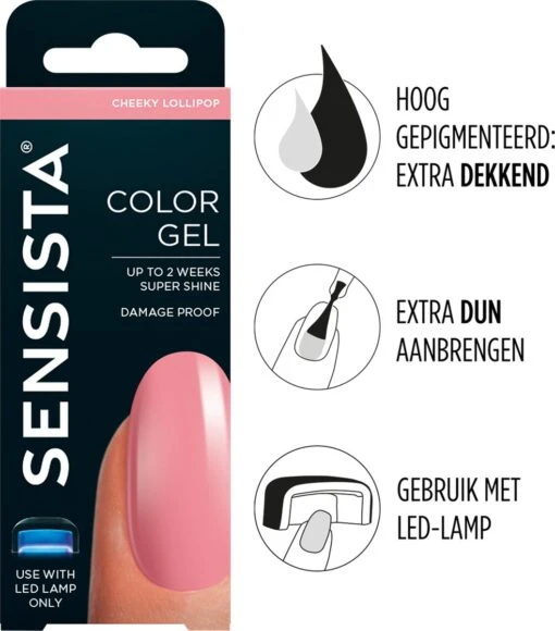 Sensista Color Gel Cheeky Lollipop - Roze -Bekende Cosmetica Winkel