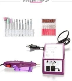 Elektrische Nagelvijl/ Nagelfrees - Inclusief 6 Vijlen - Nagelfrees Machine Voor Slijpen / Snijden / Polijsten - Manicure / Pedicure Nagel Vijlmachine - Verzorging Voor Nagels / Handen / Voeten -Bekende Cosmetica Winkel 1057x1200