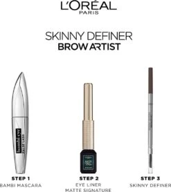 L’Oréal Paris Brow Artist Skinny Definer Wenkbrauwpotlood - 105 Brunette - Ultradun -Bekende Cosmetica Winkel 1065x1200 4