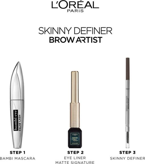 L’Oréal Paris Brow Artist Skinny Definer Wenkbrauwpotlood - 105 Brunette - Ultradun -Bekende Cosmetica Winkel 1065x1200 4