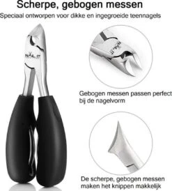 Nail It Nageltang Met Gebogen Bek + Gratis Vijl| Nagelknipper| Teennagelknipper| Nagelschaar| Ingegroeide Teennagels| Dikke Nagels| Nagelknipper Set| Pedicure Set| Cadeau Tip 2023 -Bekende Cosmetica Winkel 1080x1200 2