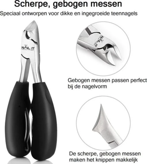 Nail It Nageltang Met Gebogen Bek + Gratis Vijl| Nagelknipper| Teennagelknipper| Nagelschaar| Ingegroeide Teennagels| Dikke Nagels| Nagelknipper Set| Pedicure Set| Cadeau Tip 2023 -Bekende Cosmetica Winkel 1080x1200 2