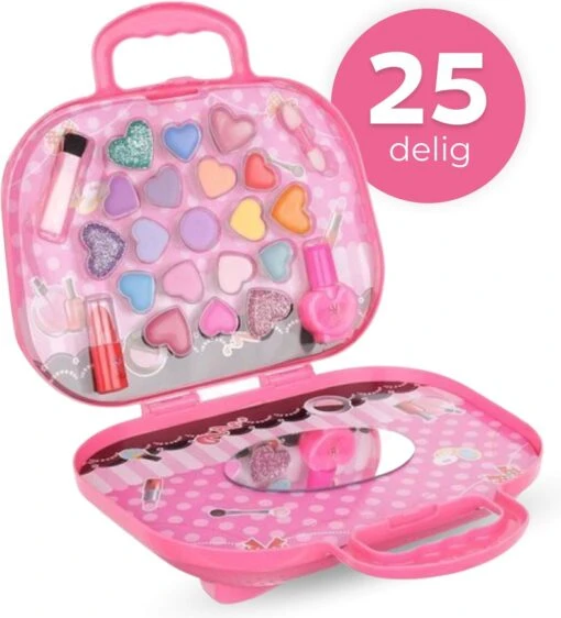 Make Up Koffer 25 Delig - Roze - Make Up Koffer Met Inhoud - Make Up Koffer Meisjes - Make Up Koffer Kinderen - Make Up Set Voor Meisjes -Bekende Cosmetica Winkel 1089x1200 15