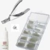 Nageltips Naturel Voordeel Set - Naturel Tips + Nagellijm 3ML + Tipknipper - Professionele Markt -Bekende Cosmetica Winkel 1105x1200