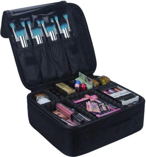 Cosmetica Koffer - Make-up Koffer Met Verstelbare Vakken - Visagie En Nagelstyliste Beauty Koffer - 26x23x9CM -Bekende Cosmetica Winkel 1120x1200 9