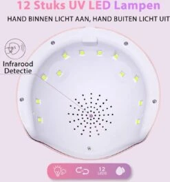 Merkloos Nagel UV Lamp Gelnagels - LED Lamp - Gellak - Nagellak Droger - Nagellak - 36W - Roze -Bekende Cosmetica Winkel 1122x1200