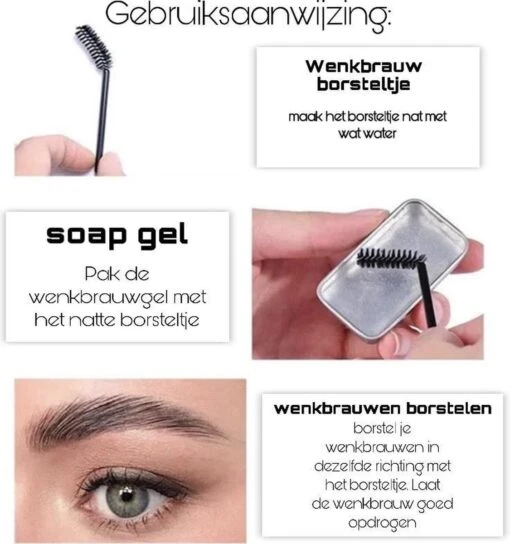 Merkloos Wenkbrauwgel Soap Gel Wenkbrauw Soap Gel Brow Soap Perfect Brows Soap Eyebrow Gel -Bekende Cosmetica Winkel 1125x1200 5