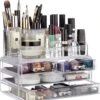 Relaxdays Make-up Organizer - Tweedelig - Cosmetica Opbergdoos - Transparant -Bekende Cosmetica Winkel 1129x1200 14