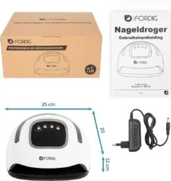 ForDig 220W Professionele Nageldroger Voor Gel Nagels - Nagellak Droger Met UV LED Lamp En Timer Voor Gelnagels - Nageldrogerlamp Met 57 LED Lampjes Voor Nagel Gellak - Geschikt Voor Manicure En Pedicure - Nagellakdroger Hard Gelpolish Builder -Bekende Cosmetica Winkel 1135x1200