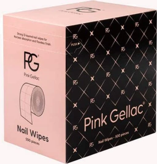 Pink Gellac - Nail Wipes - Gellak Reiniger - 500 Stuks - Zacht Voor Nagels -Bekende Cosmetica Winkel