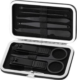 Manicure / Pedicure Set (8 Stuks) Hoge Kwaliteit Nagel Schaar Pincet Nagel Knipper Verzorging Zwart -Bekende Cosmetica Winkel 1158x1200