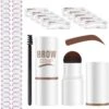 Merkloos Wenkbrauw Stempel – Brow Stamp – Stempelset – Make Up – Bruin – Incl. 34 Sjablonen – Incl. Wenkbrauw Borstel – Waterproof - Herbruikbaar - Cadeau Voor Haar -Bekende Cosmetica Winkel 1169x1200 8