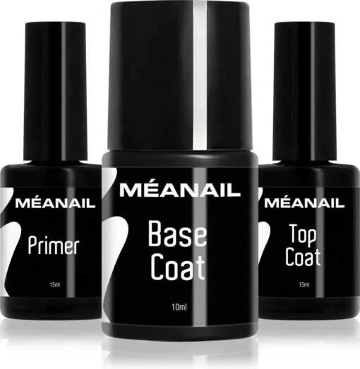 Gellak Méanail - Starterspakket- Primer 15ml- Base Coat 10ml- Top Coat 15ml & Nailaccessoires -Bekende Cosmetica Winkel 1170x1200 2