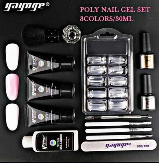 POLYGEL KIT – Polygel Kit - Poly Gel Nagels - Nagelverlenging -3 Kleuren - Starter Kit - 15 Delig - Nagelknipper - Nagelvijl - Starterset Voor Acrylgel - Acryl -Bekende Cosmetica Winkel 1172x1200 3