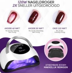 Rostem 120W LED Nageldroger Lamp - UV Lamp - Geschikt Voor Elke Nagel Gellak - 120W -Bekende Cosmetica Winkel 1180x1200 5