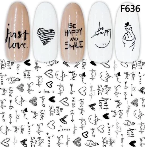 Merkloos Nagel Stickers Nail Art 3D - Nagelversiering - Decoratie Stickers - Nagelfolie - 92 Stickers -Bekende Cosmetica Winkel 1182x1200 1