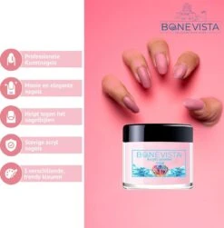 Bone Vista® Acryl Nagels Starterspakket - Wit, Roze & Transparant - Professionele Kunstnagels -Bekende Cosmetica Winkel 1182x1200