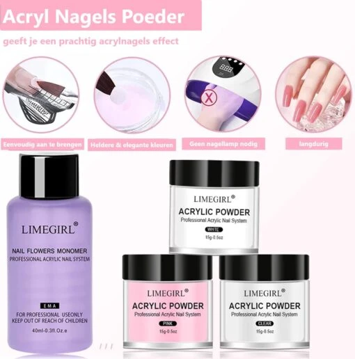 Professionele Acryl Nagels Starterpakket - Kunstnagels - Dipping Powder - Nail Art - Crystal Poeder - Gellak Starterspakket -Bekende Cosmetica Winkel 1186x1200 4