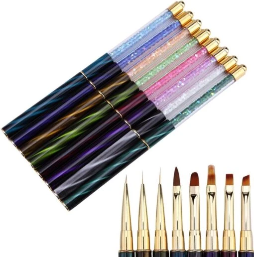 Nail Art Penselen - 8-delig - Penselen - Nail Art Brushes - Nail Art Kwasten - Nail Art - Nail Art Tools - Nail Art Set - Nail Art Kwast - Penselenset - Penselen Set - Penselen Nagels - Nail Art - Nail Art Kit - Nail Art Penseel -Bekende Cosmetica Winkel 1186x1200 7