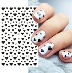 PRO-Deals | Nagelstickers | Nagel Stickers Hartjes | Kleur Zwart | Nail Art 3D Stickers | Nagelstickers Kinderen | Nagel Decoratie -Bekende Cosmetica Winkel 1188x1200 9