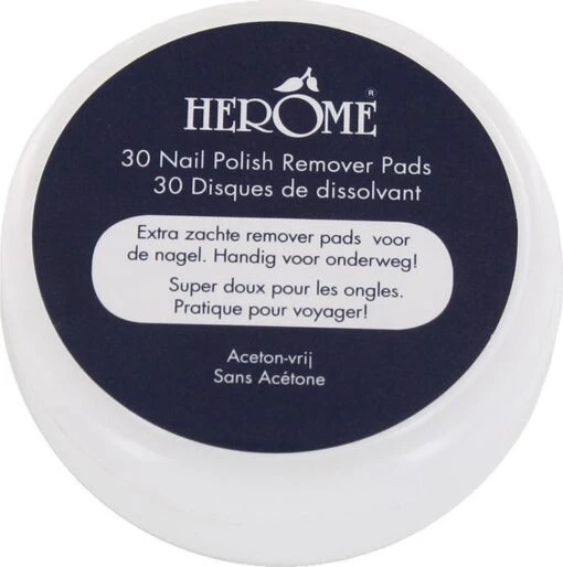 Herome Combi-Pack Caring Nail Polish Remover Duo - 1x Nagellakremover 120ml & 1x Caring Nail Polish Remover Pads 30 -Bekende Cosmetica Winkel