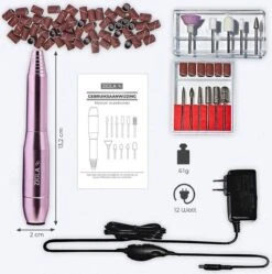 Zigla – Elektrische Nagelvijl - Nagelfrees- Manicure En Pedicure Set - 6 Schuurrolletjes - 11 Opzetstukken - Rosé/Goud - Vernieuwd -Bekende Cosmetica Winkel 1191x1200 6