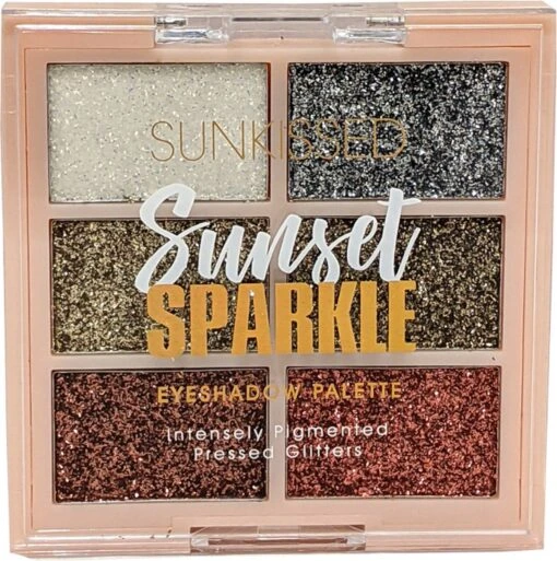 Sunkissed Intensely Pigmented Pressed Glitters Oogschaduw Palette - Sunset Sparkle -Bekende Cosmetica Winkel 1194x1200 23