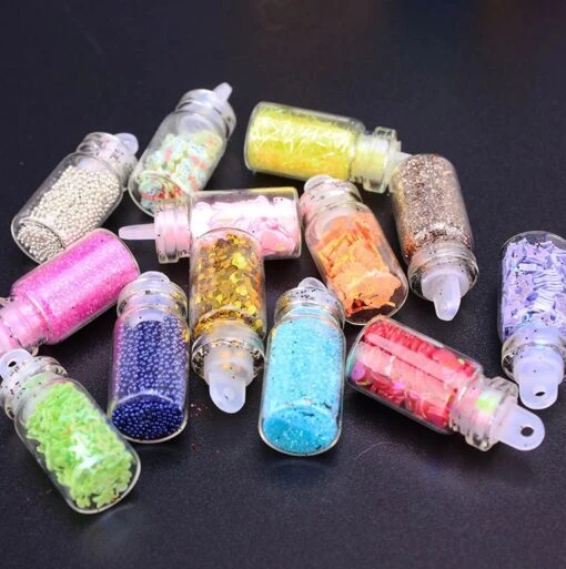 48 Potjes Glitter / Decoratie Voor Nail Art / Knutselen - Sparkolia Glitters Nagel Decoratie Set- 3D Nail Art Voor Gellak, Acryl Of Nagellak - Glitter, Poeder, Holografisch, Vlokken, Pailletten, Shimmer, Rhinestone - Verschillende Kleuren -Bekende Cosmetica Winkel 1194x1200 5