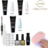 Shinemore ® Poly Gel Kit - Gellak Starters Pakket Incl. UV Nageldroger - 3 Kleuren Polygel - Nageltips - Top & Base Coat - Nageldroger - Poly Acryl Nagels - Polygel Set - White Glitter , Pink Glitter , Blue Glitter -Bekende Cosmetica Winkel 1196x1200 10