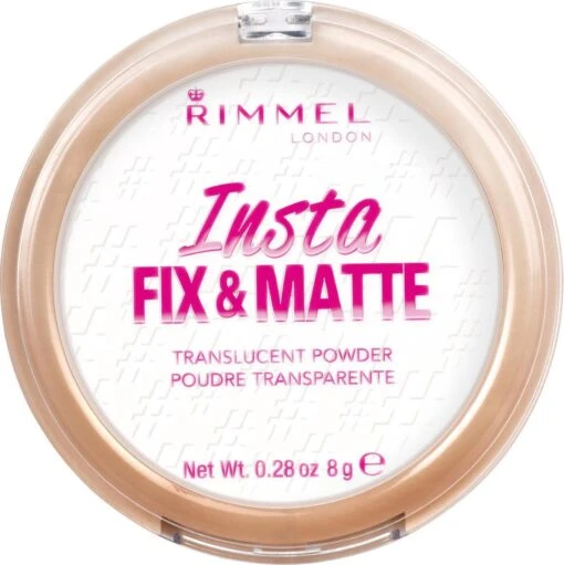 Rimmel London Insta Fix & Matte Make-uppoeder - 01 Clear -Bekende Cosmetica Winkel 1198x1200 29