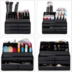 Relaxdays Make-up Organizer - Sieradendoosje - Cosmetica - Zwart -Bekende Cosmetica Winkel 1198x1200 83