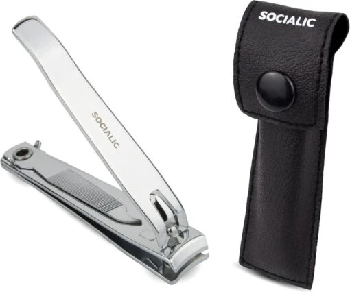 Socialic Premium Nail Clipper Set Incl. Etui En Nagelvijl - Scherpe Nagelknipper Van Roestvrij Staal | Nagelknipper Geschikt Voor Vinger- En Teennagels | Perfect Voor Manicure En Pedicure -Bekende Cosmetica Winkel 1200x1002 1