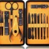 Nagelknipper Set - Pedicureset - 15 Delige - Roestvrij Staal - Met Draagkoffer - Geel Zwart -Bekende Cosmetica Winkel 1200x1010