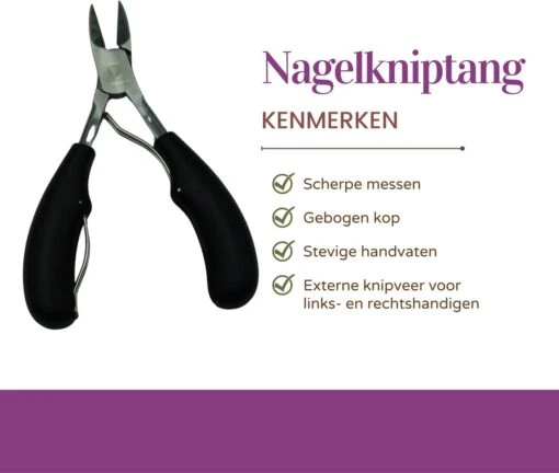 Medies - Nageltang Voor Teennagels | Nagelknipper Teennagels | Ingegroeide Teennagel | Kalknagels | Harde Teennagels | Nagelschaar | Nagelknipper - Voor Rechts- En Linkshandig -Bekende Cosmetica Winkel