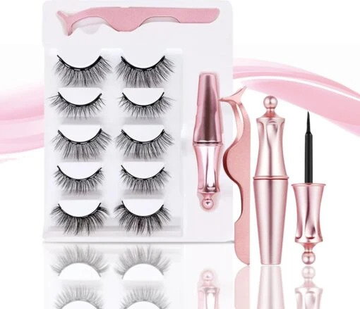 Merkloos La Liva Magnetische Wimpers - Inclusief Eyeliner En Wimper Pincet - 5 Magneetjes - Wimperextentions - Wimperlifting Set - Lash Lift -Bekende Cosmetica Winkel 1200x1034 2