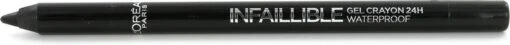 L'Oréal Paris Infallible Gel Crayon 24H Eyeliner - 01 Back To Black -Bekende Cosmetica Winkel 1200x106 1