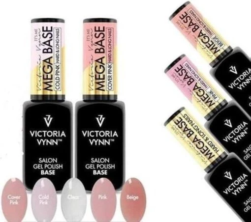 Rubber Base - Victoria Vynn™ Gel Polish Mega Base - Hard & Long Nails - PINK 8 Ml. -Bekende Cosmetica Winkel