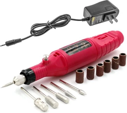 Royala - Manicure & Pedicure Set Elektrische Nagelvijl Nagelfrees - Nail Drill - Geschikt Voor Natuurlijke Nagels - Nepnagels - Gellak - Gelnagels - Acrylnagels - 6 Opzetstukken - Rood -Bekende Cosmetica Winkel 1200x1071 1