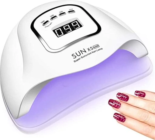 Merkloos Krachtige - 150 Watt UV LED Lamp Nagels - 45 Leds Nagellamp - Wit -Bekende Cosmetica Winkel