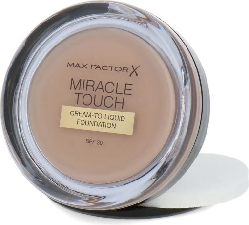 Max Factor Miracle Touch Cream-To-Liquid Foundation - 078 Sand Beige -Bekende Cosmetica Winkel 1200x1083 4